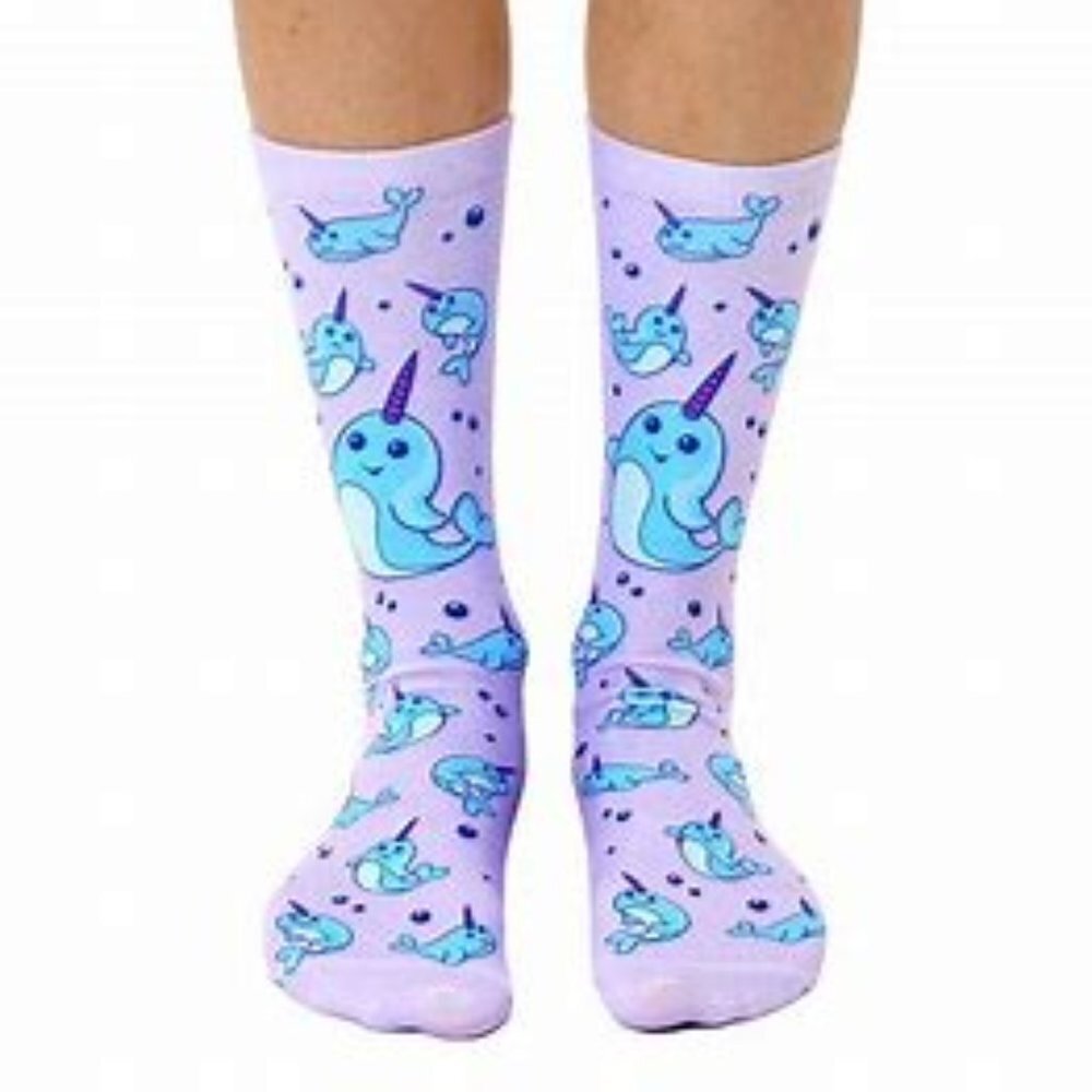 Living Royal Crew Socks - Narwhal